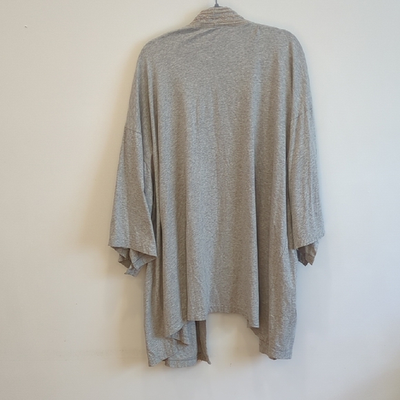 Johnny Was Gray and pink embroidered Boho Kimono Cardigan Women Sz 2XL - Picture 9 of 10